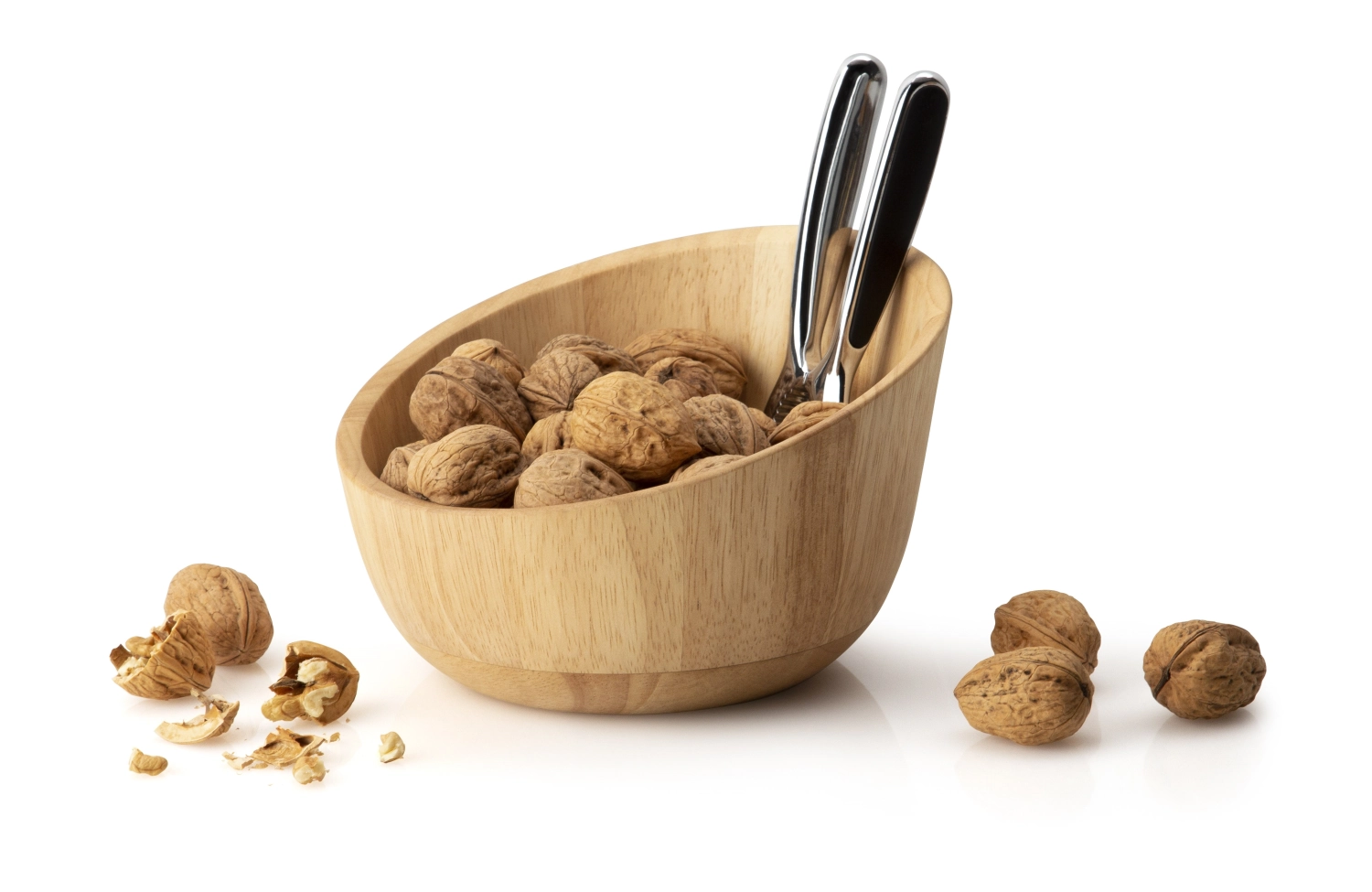 Gummibaum coupe à noix avec casse-noix 19.5x19x12.5cm