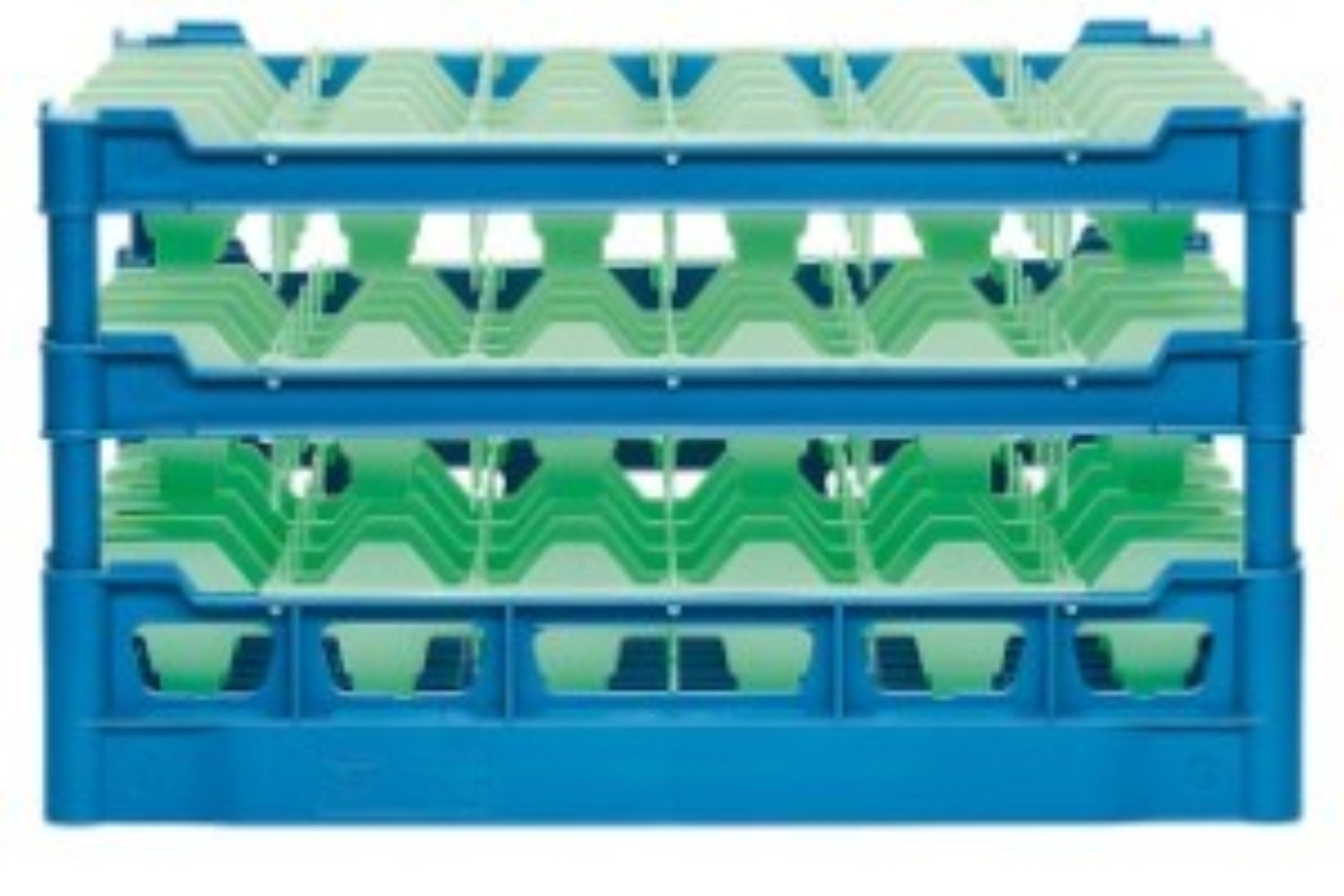 Gläserkorb mit Flanken D3 5x5/260, Rahmen blau