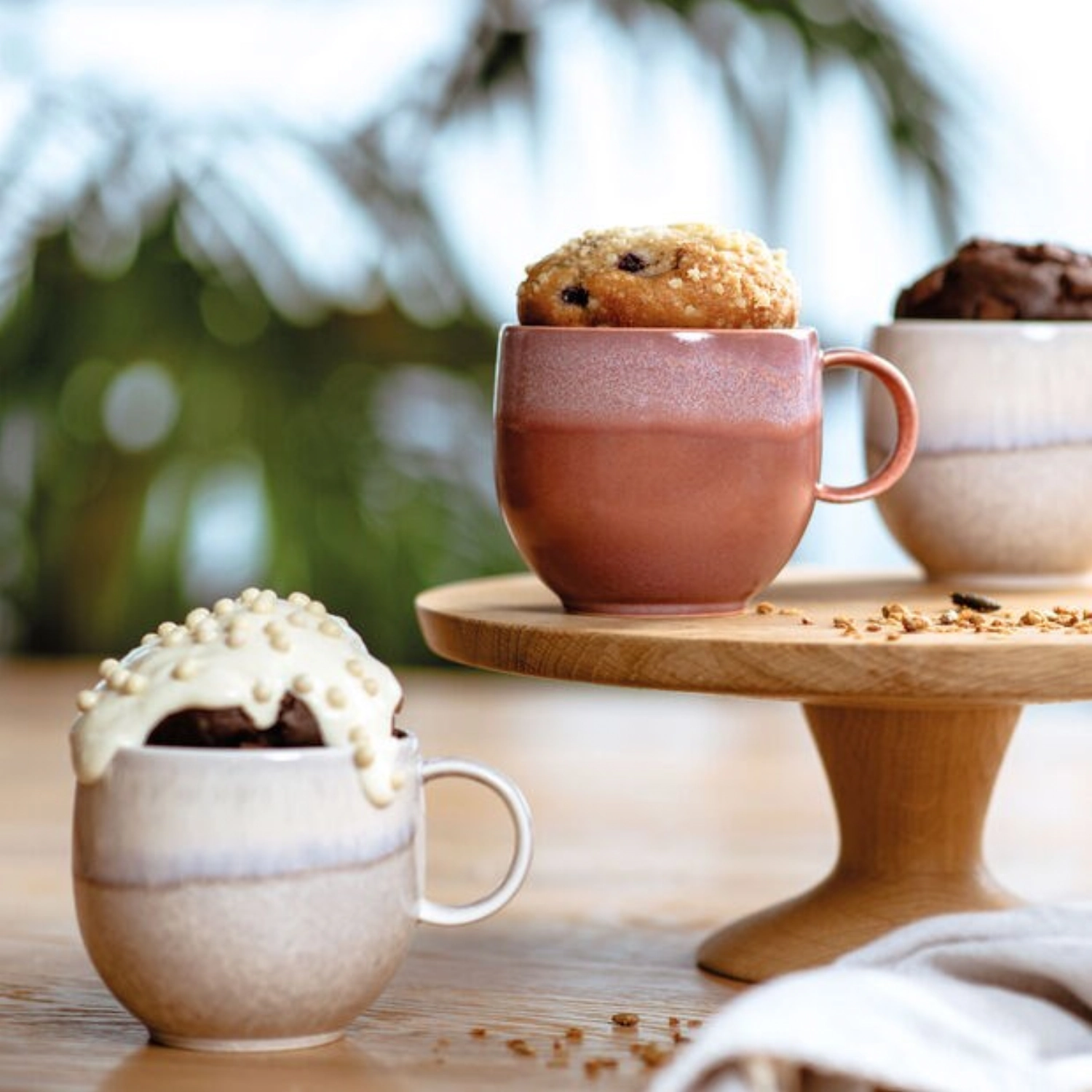 Perlemor Sand Becher mit Henkel