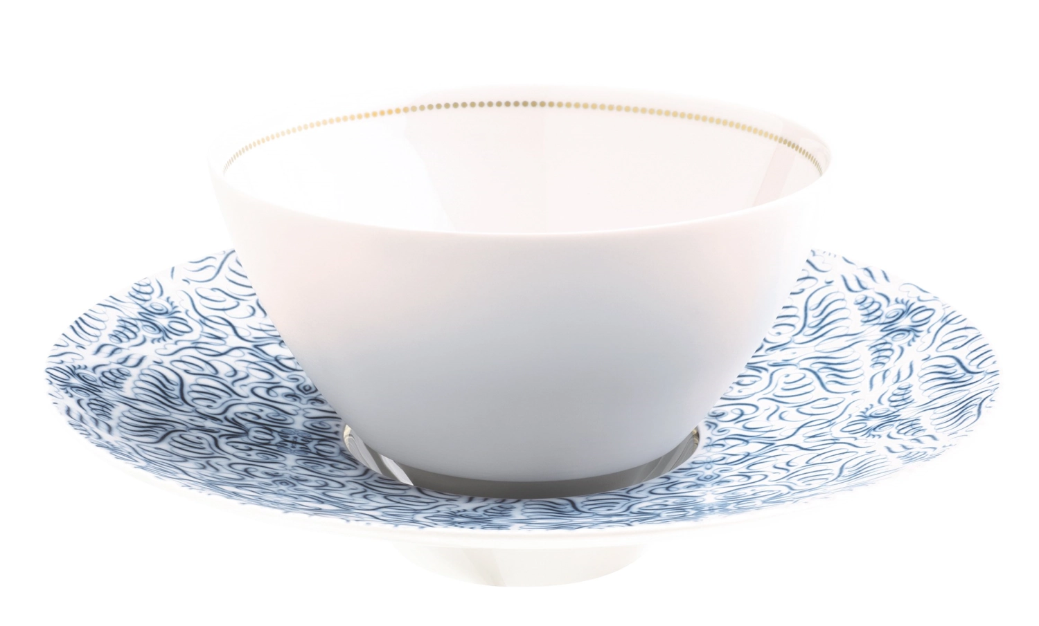 Alif Blue Bol à café au lait et à soupe a. soucoupe