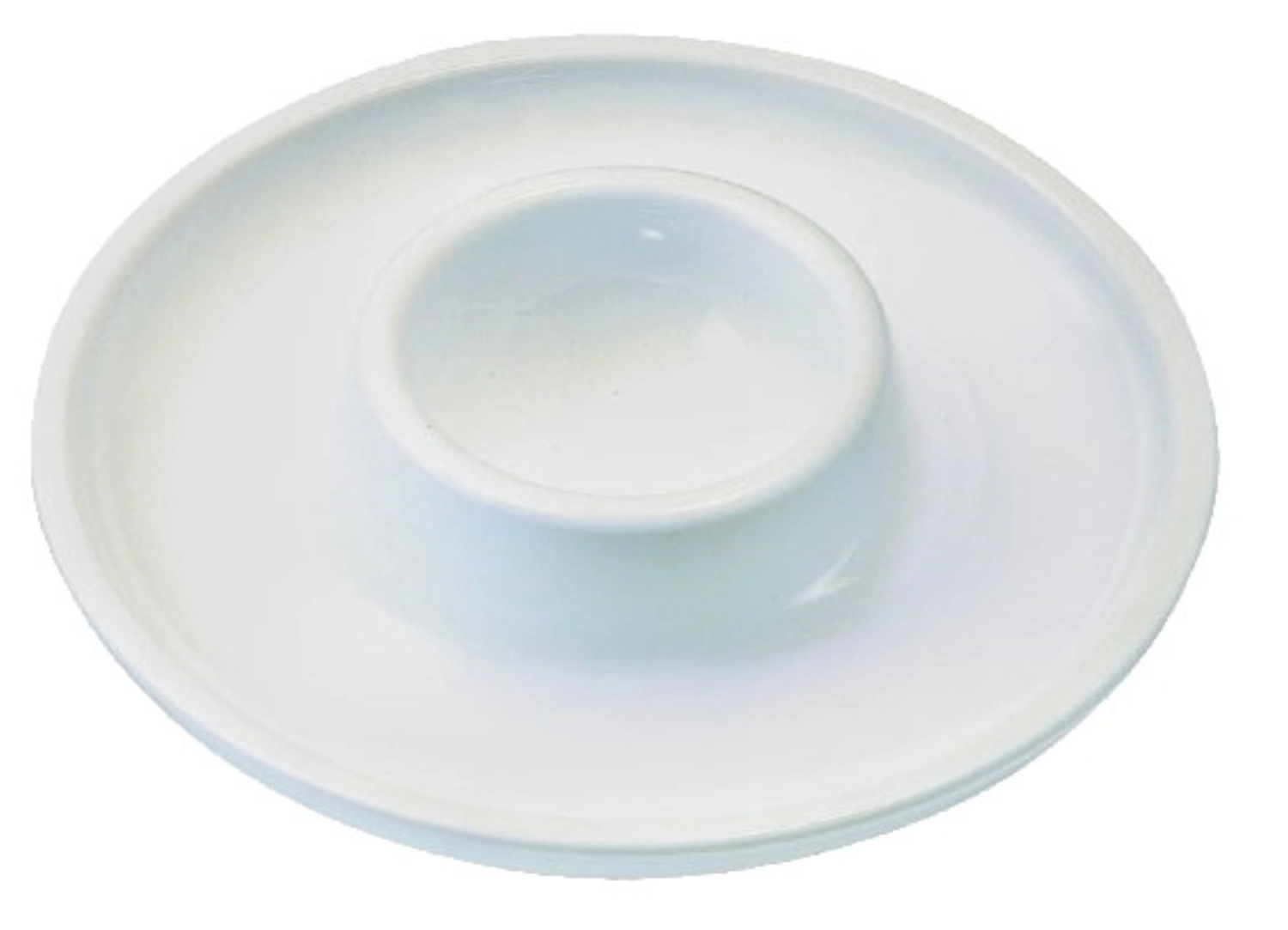 Set de 3 coquetiers punto sur carte, blanc, d10.5x2cm