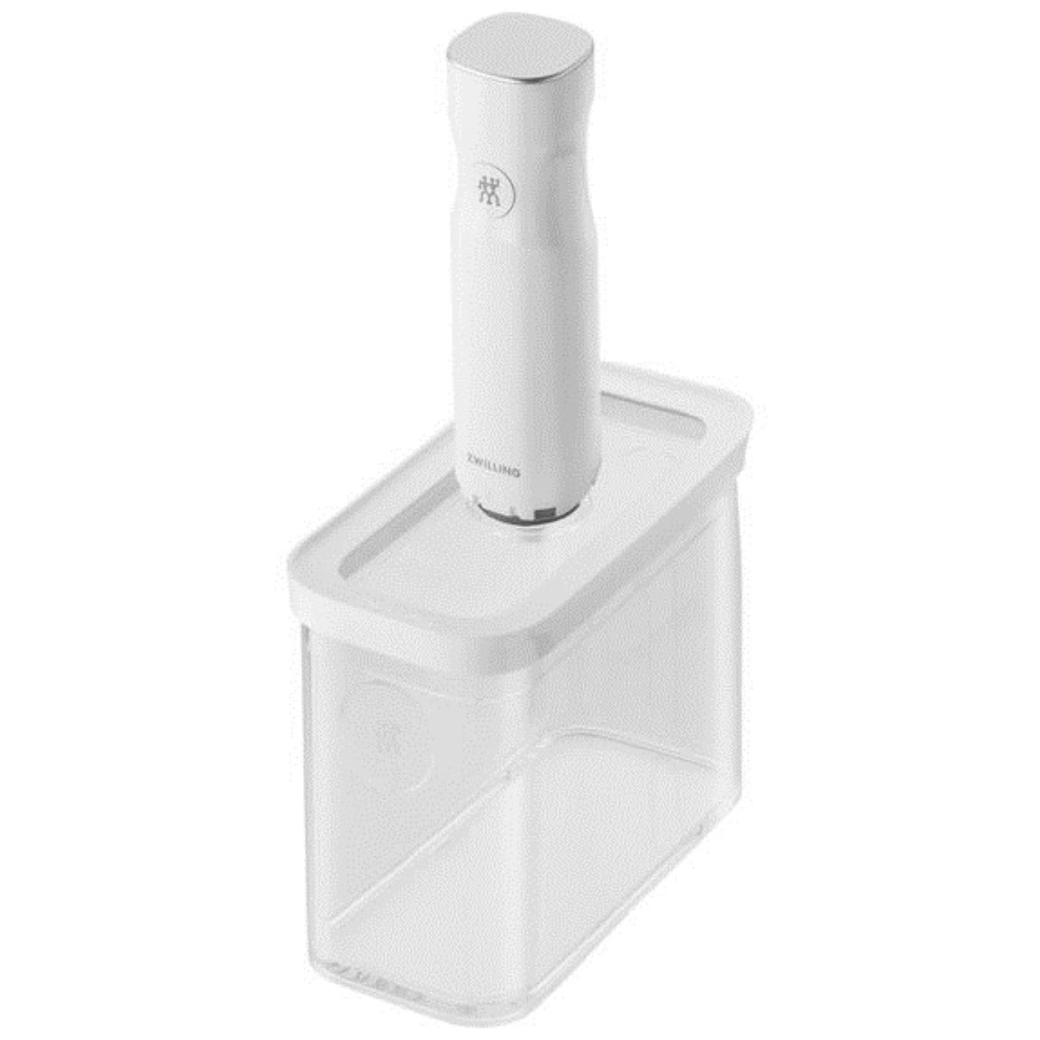 Cube box m, 7.6x21.4x10.7cm, 700ml, transparent-blanc