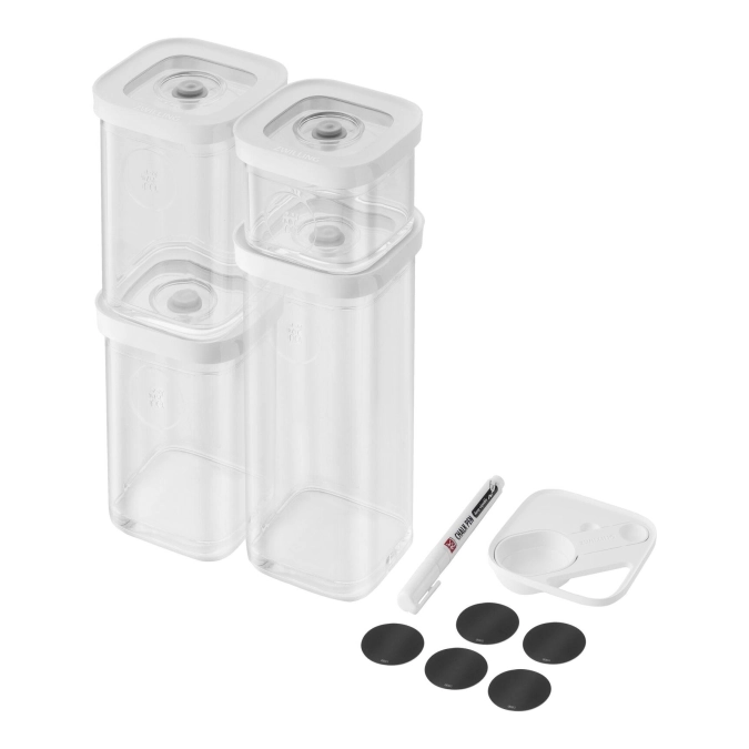 6pcs cube box set s transparent-blanc