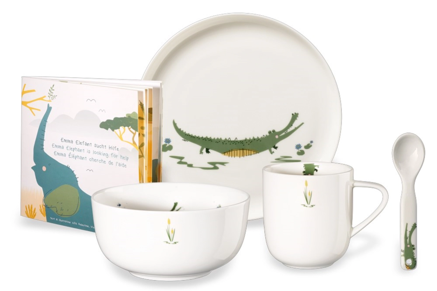 5tlg. Kindergeschirrset Croco