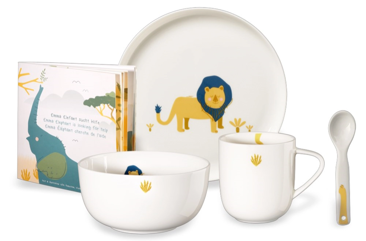 5tlg. Kindergeschirrset Leo Löwe
