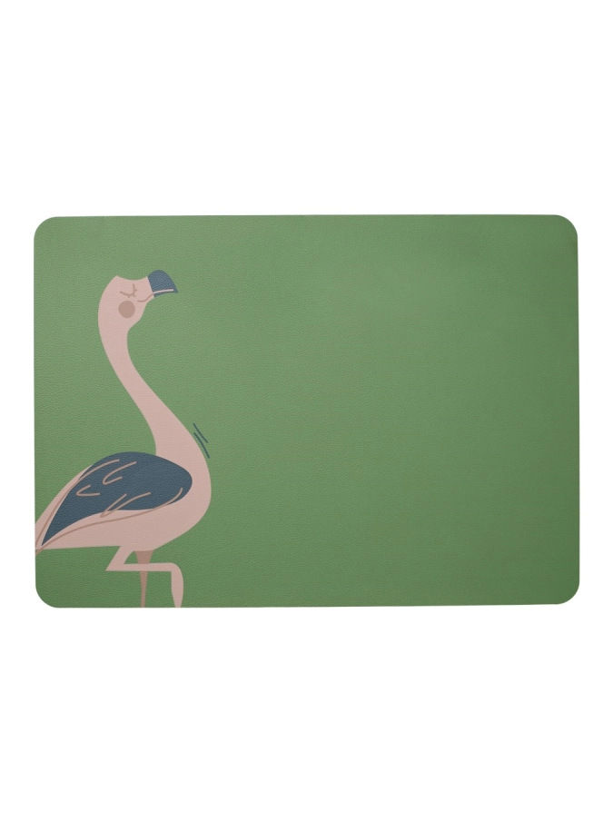 Pvc aspect cuir kids set de table 33x46cm fiona flamingo