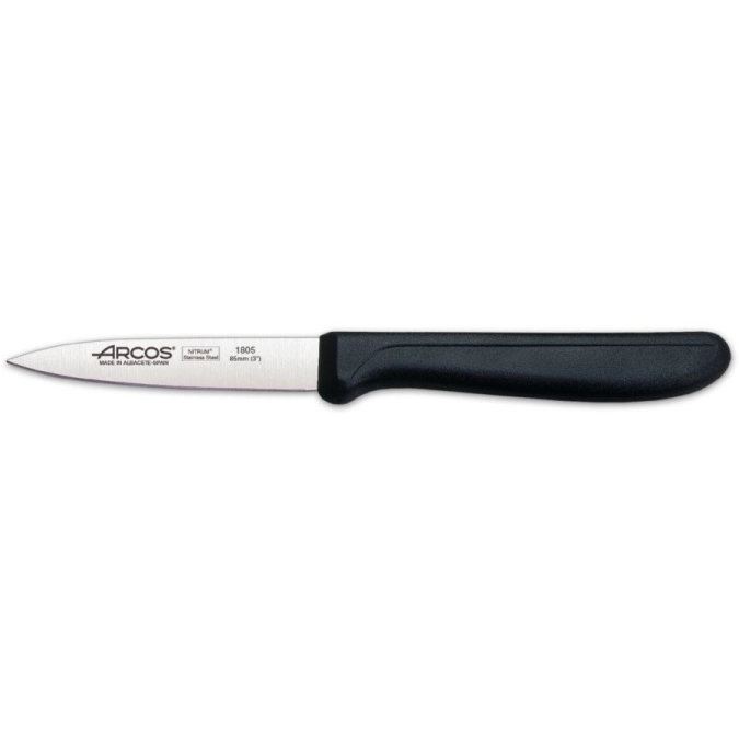 Nova couteau à légumes lame lisse 8.5cm manche noir