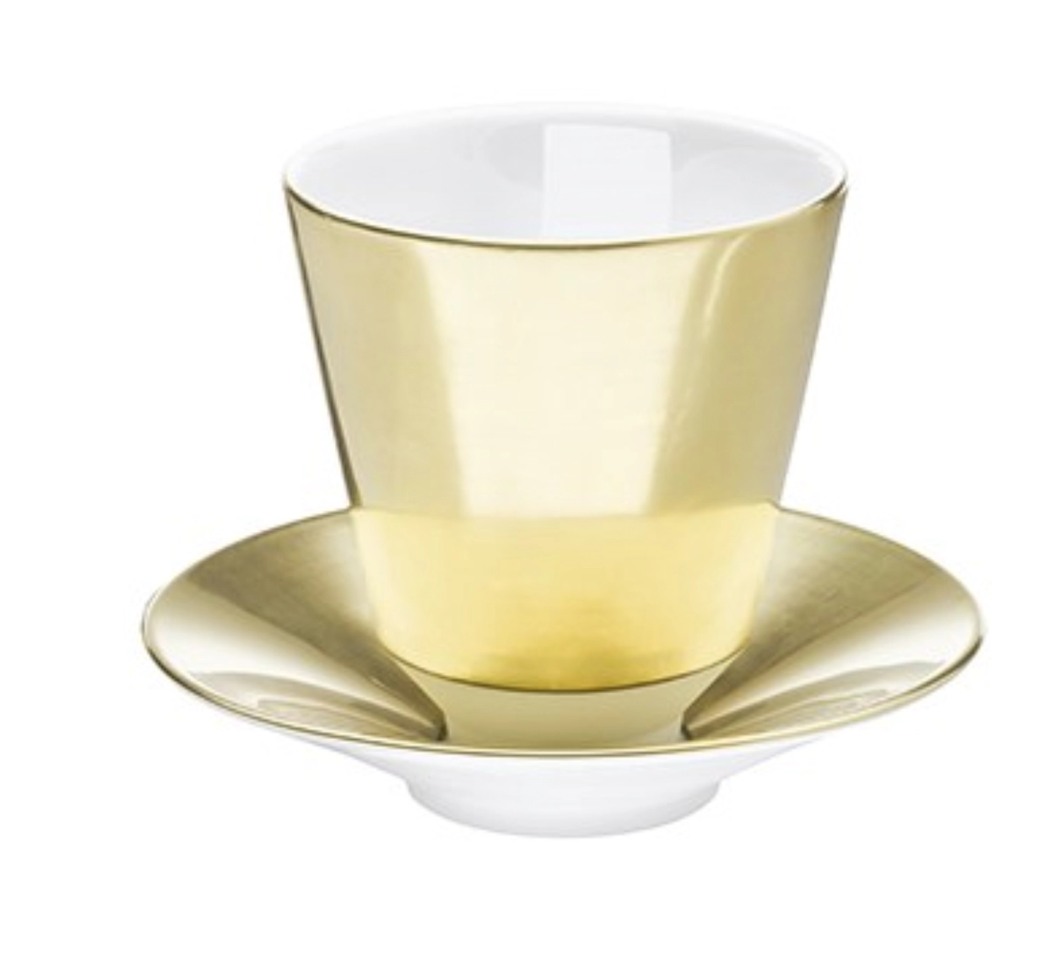 Polite Gold Becher mit Unterteller