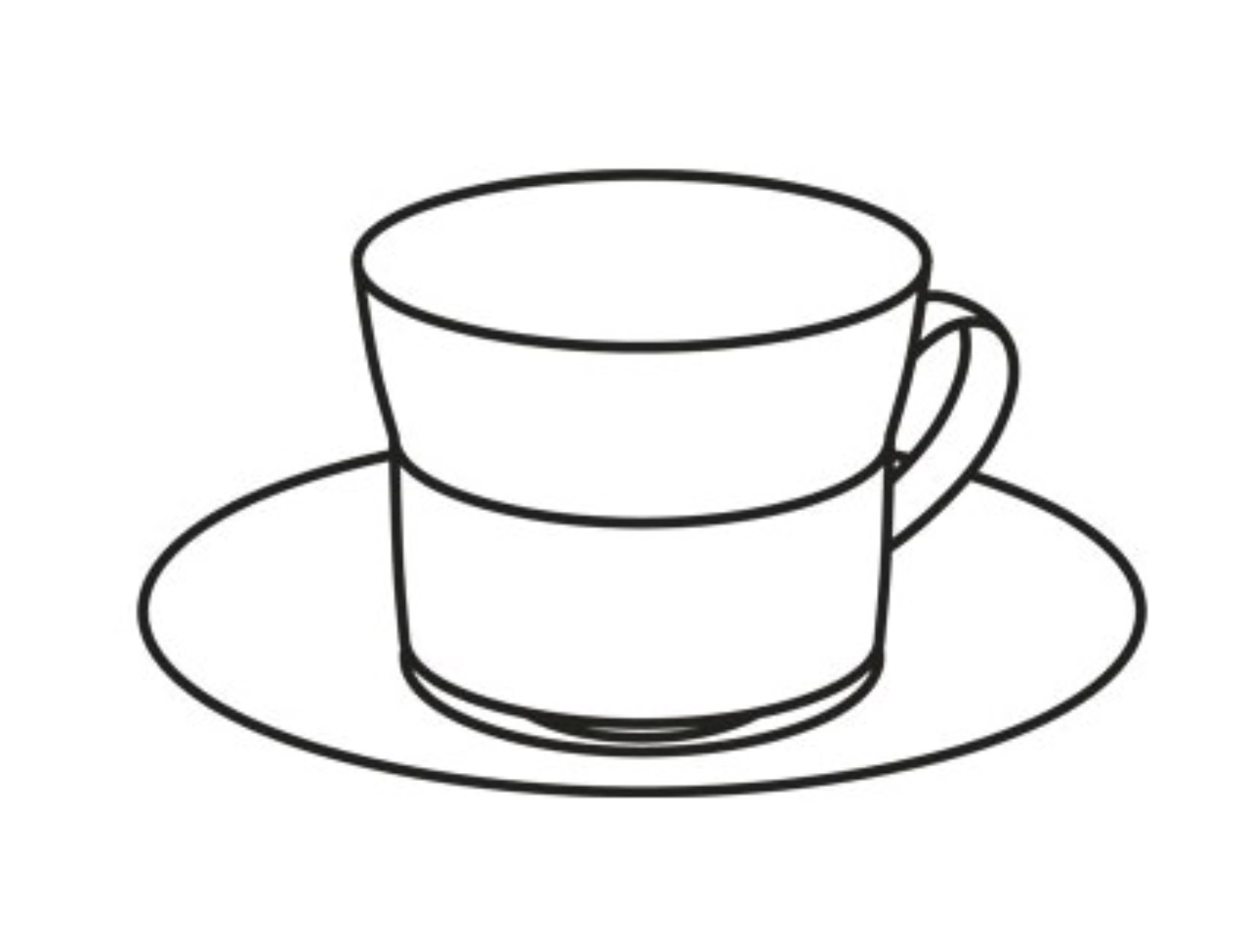 Soda Cappuccino Tasse mit Unterteller