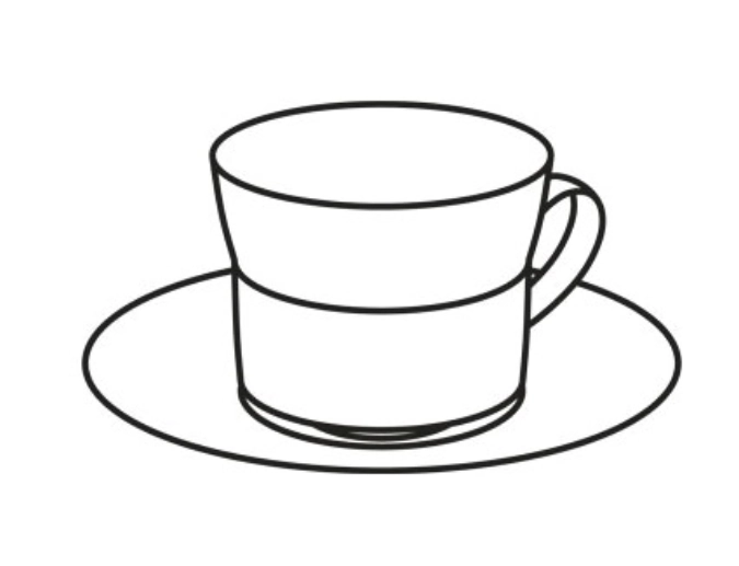 Soda Cappuccino Tasse mit Unterteller