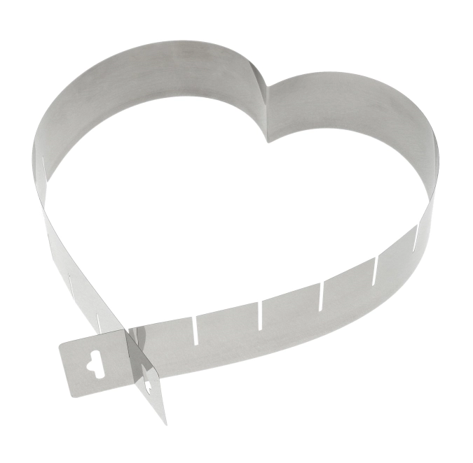 Moule à gâteaux en forme de coeur, acier inoxydable, 19x5cm