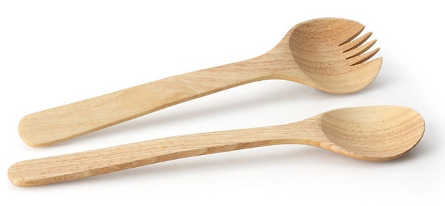 Gummibaum Salatbesteck