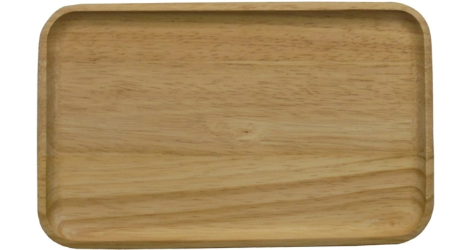 Gummibaum Tablett rechteckig, 22x13x1.2 cm