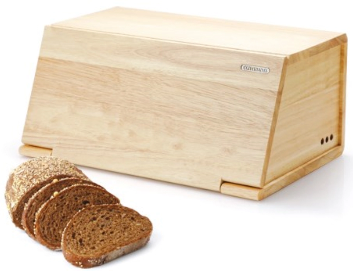 Boîte à pain en hévéa 40x26 x18,5cm