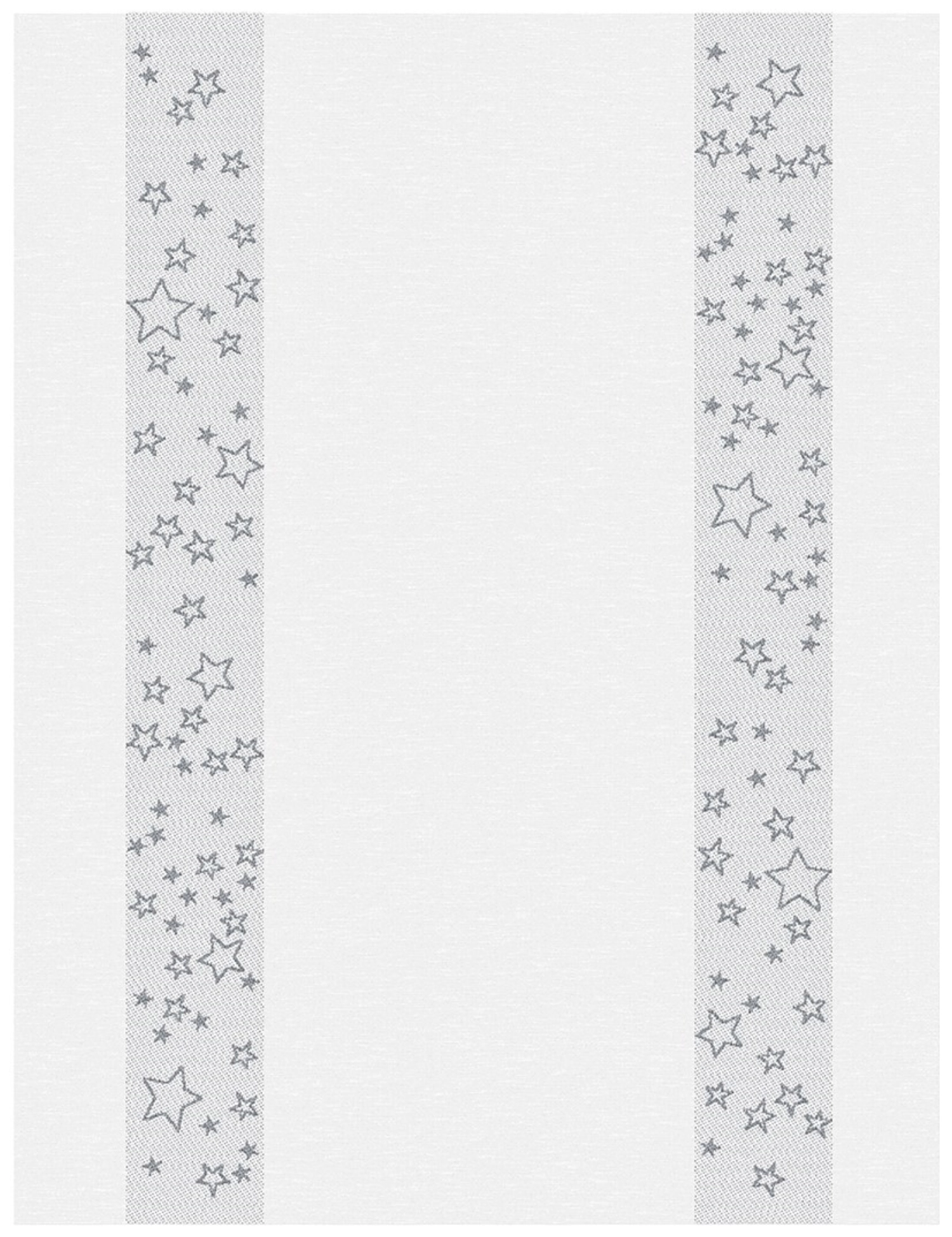 Linge de cuisine 50x70cm, gris bordure « étoiles