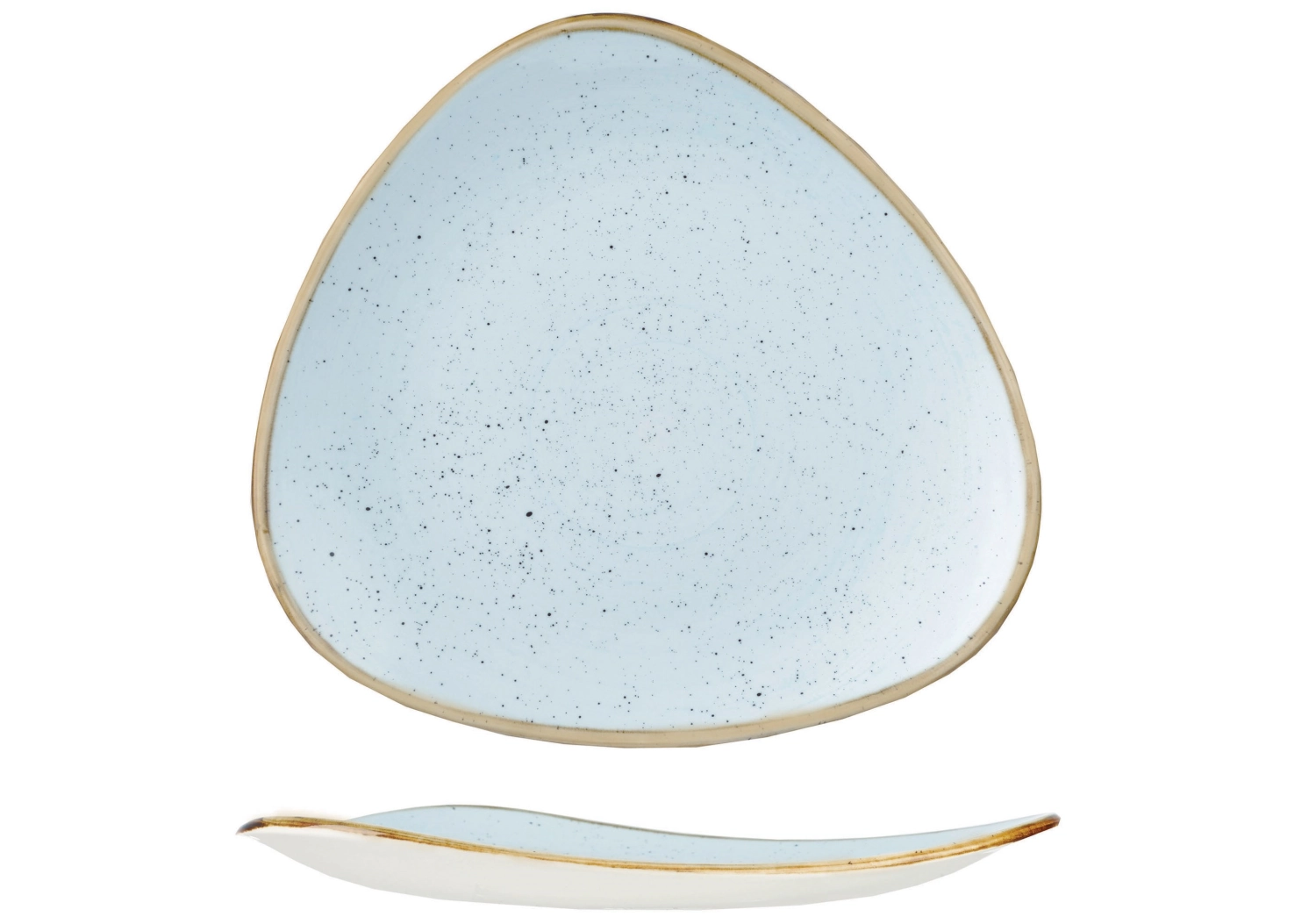 Stonecast Duck Egg Blue Triangel Teller flach