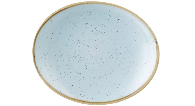 Assiette ovale duck egg 19.7cm