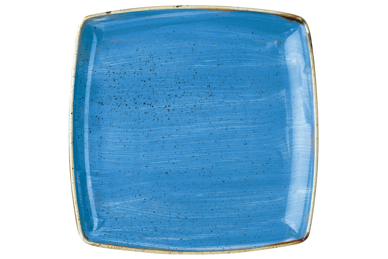 Assiette carree cornflower blue 26.8cm