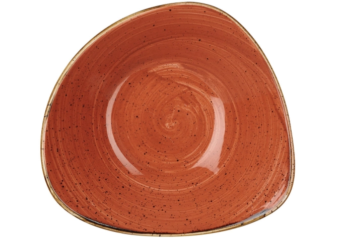 Stonecast spiced orange assiette triangulaire creuse 23.5cm