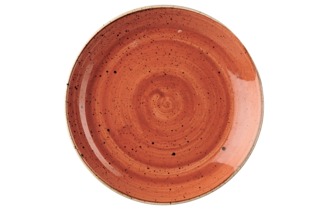 Stonecast spiced orange coupe assiette plate 21.7cm