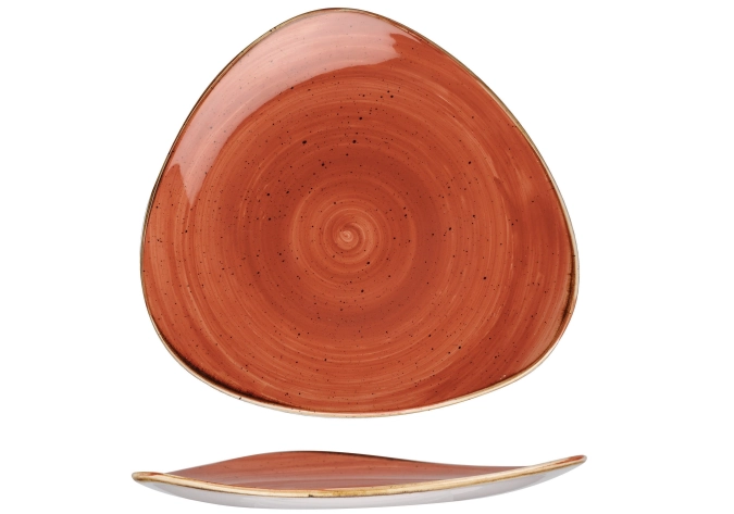 Assiette triangle plate spiced orange 19.2cm