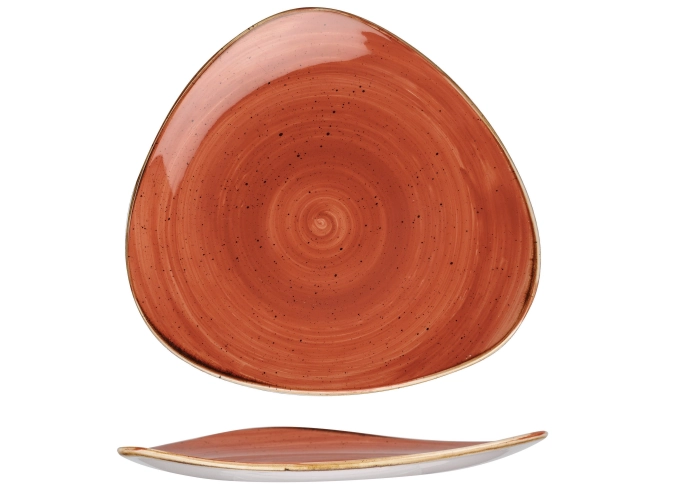 Assiette triangle plate spiced orange 26.5cm