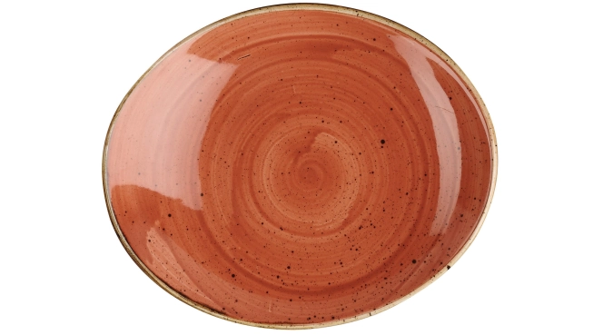 Assiette ovale spiced orange 19.7cm