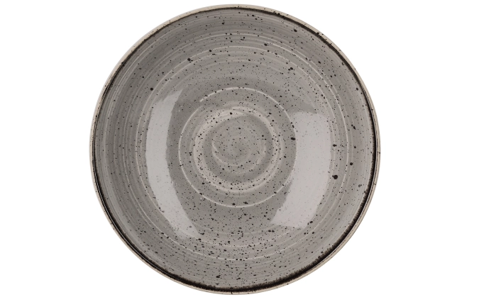 Assiette creuse peppercorn grey 18.2cm