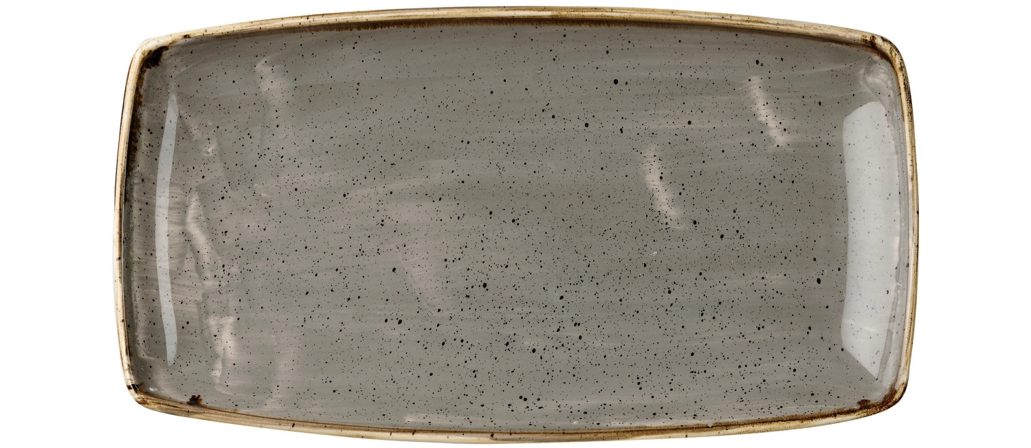 Stonecast peppercorn grey plaque rectangulaire 29.5x15cm