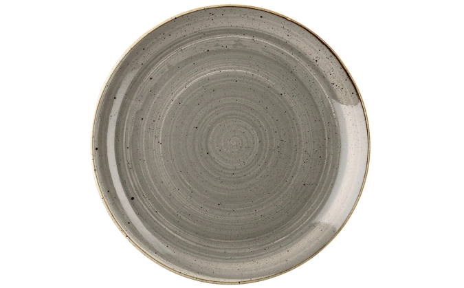 Stonecast peppercorn grey coupe assiette plate 16.5cm