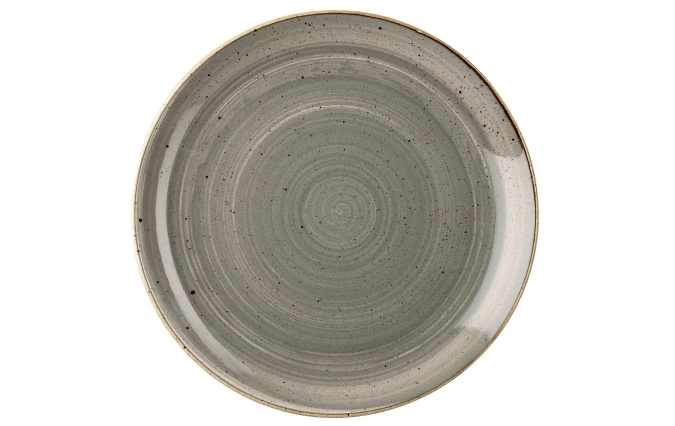 Stonecast peppercorn grey coupe assiette plate 21.7cm
