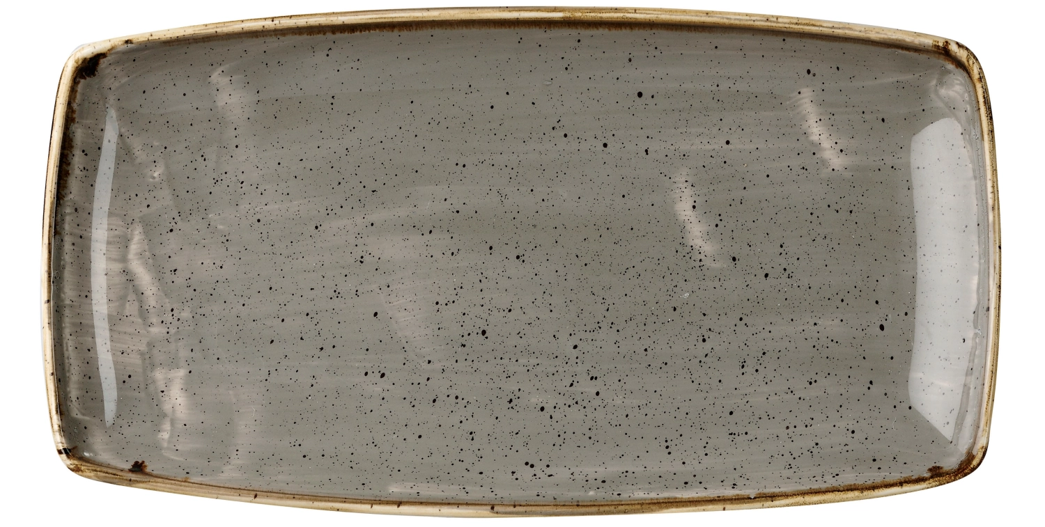 Stonecast peppercorn grey plaque rectangulaire 35x18.5cm