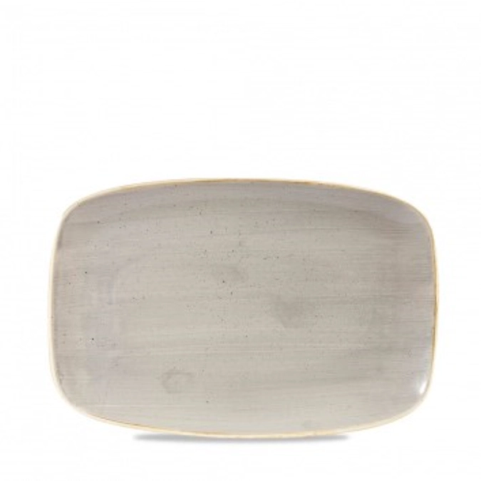 Assiette oblong plate grey