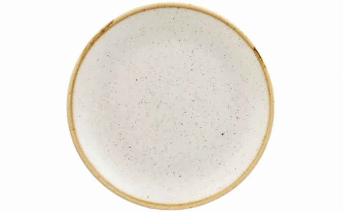 Stonecast barley white coupe assiette plate 21.7cm