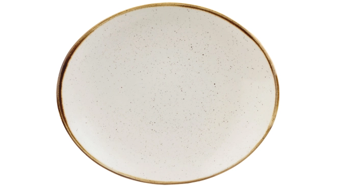 Assiette ovale barley white 19.7cm