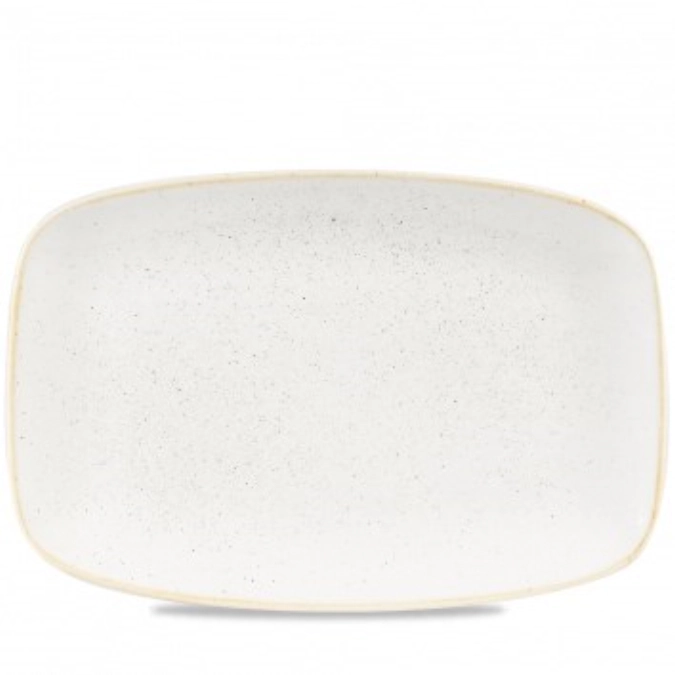 Assiette chefs oblong barley white 34.4cm x 23.4cm