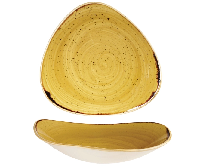 Bol triangle mustard 23.5cm