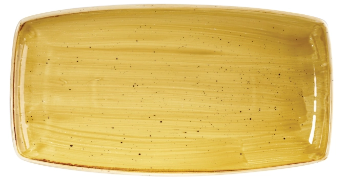 Assiette oblong mustard 35x18.5cm