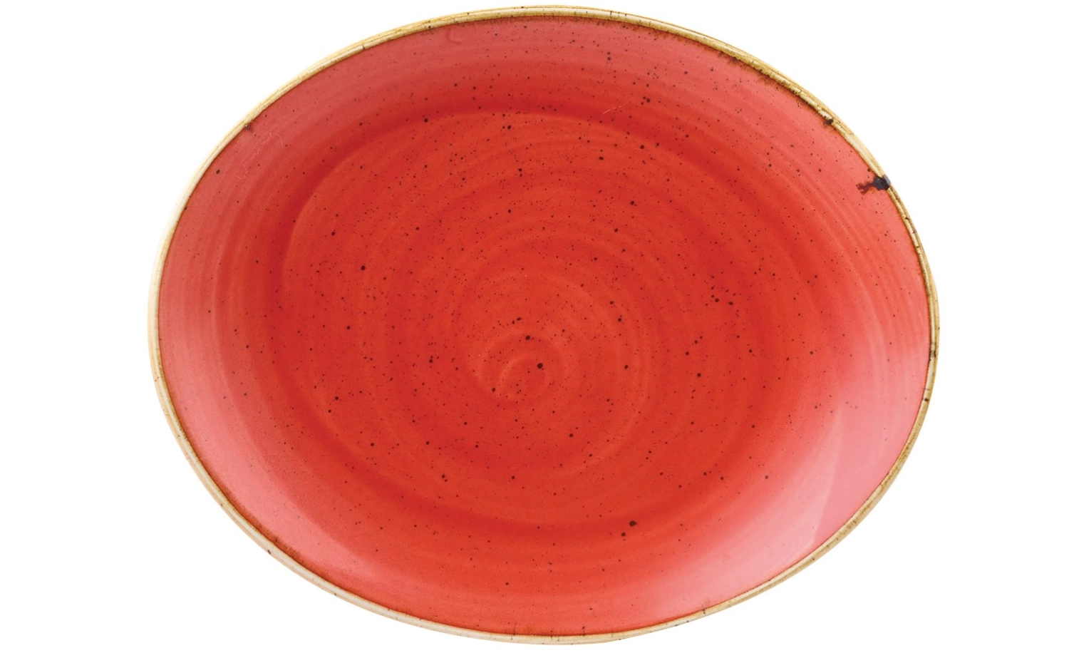 Assiette ovale berry red 19.7cm