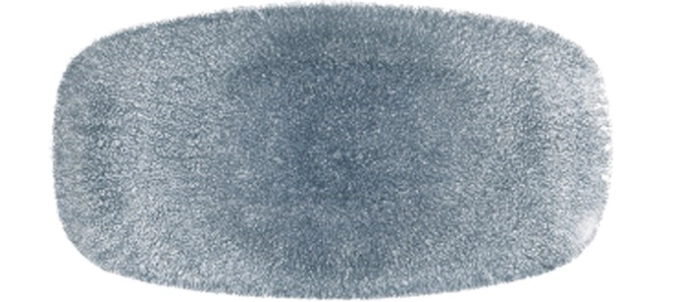 Assiette rectangulaire chefs oblong topaz blue 35.5x18.9cm