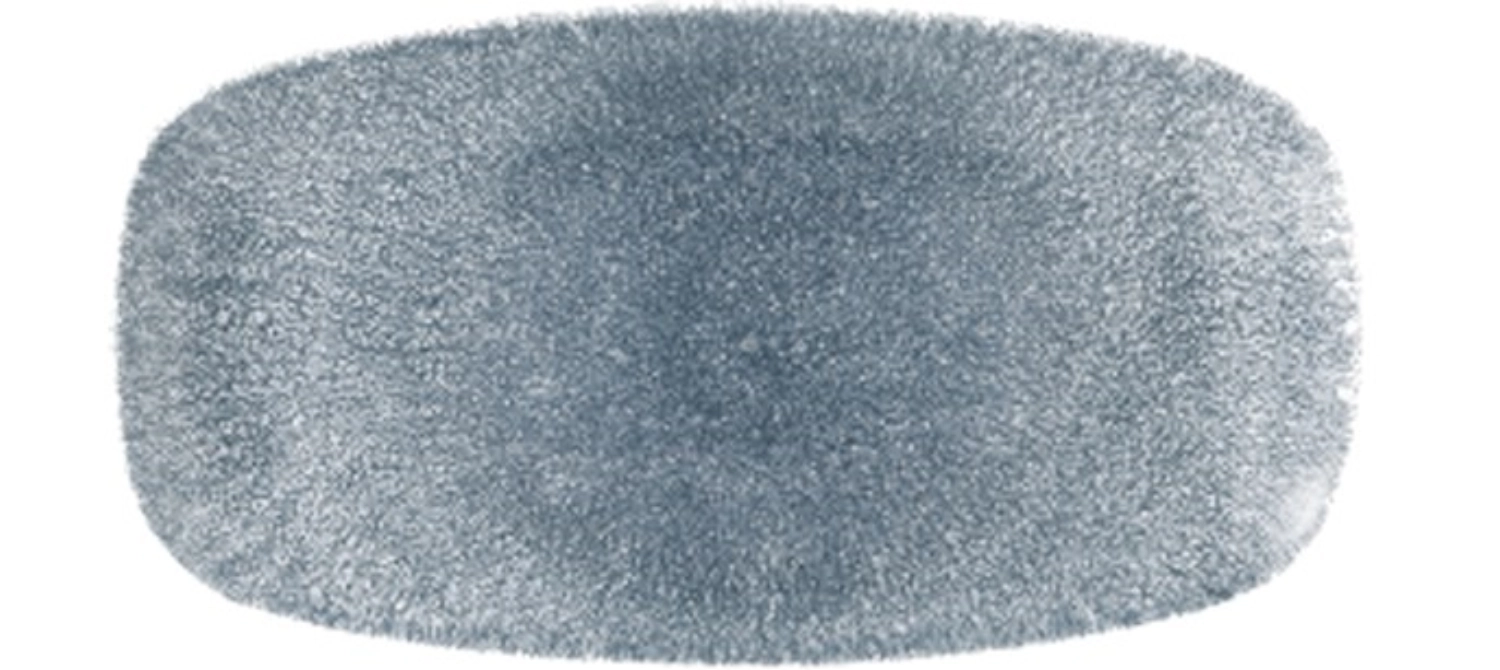 Assiette rectangulaire chefs oblong topaz blue 29.8x15.3cm