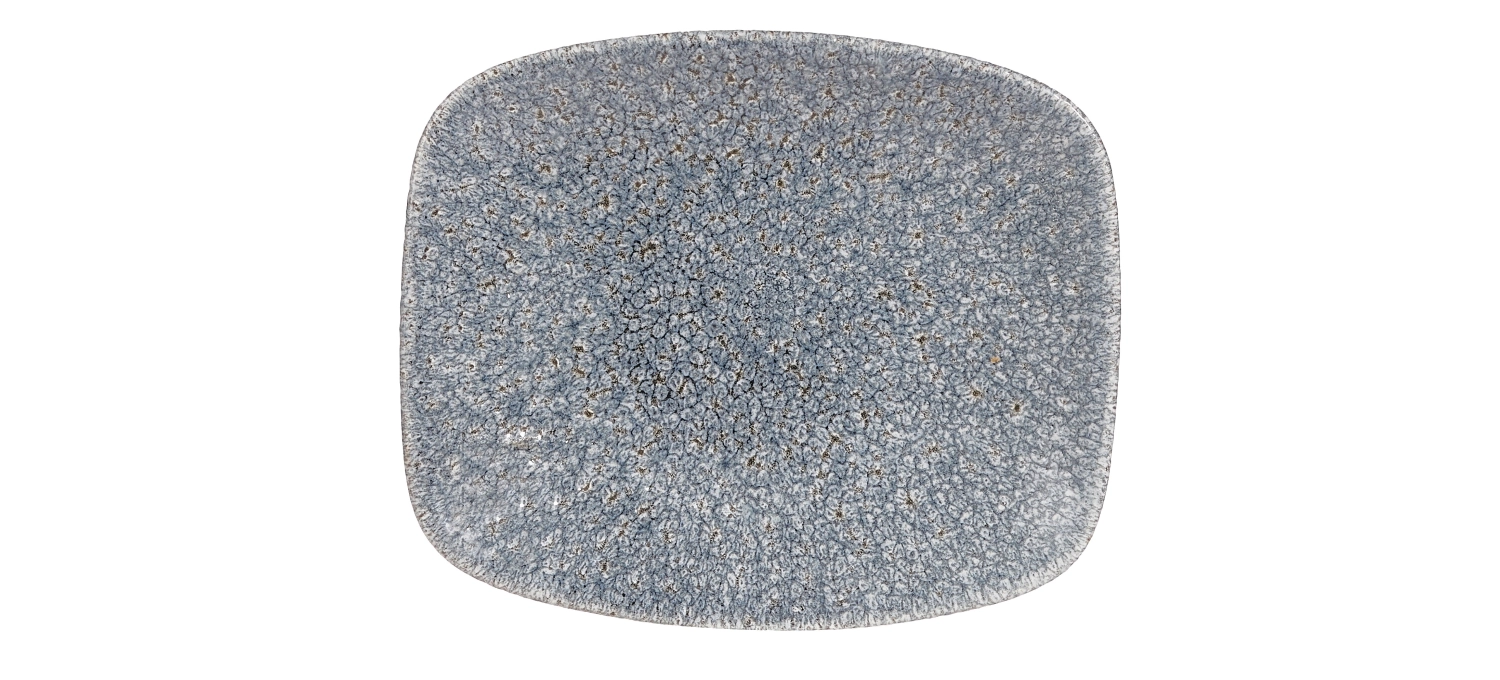 Assiette chefs oblong topaz blue 15.4 x 12.6cm