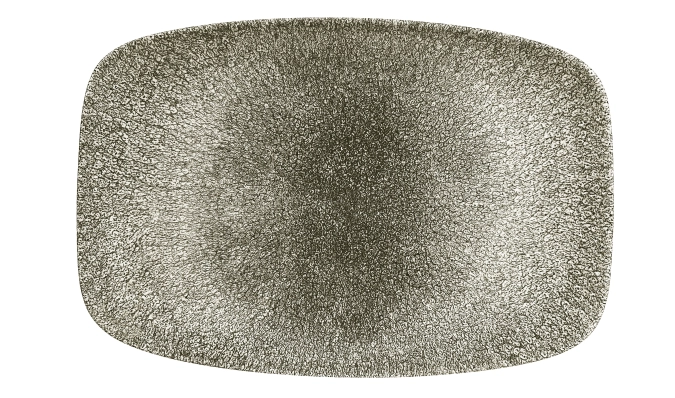 Assiette chefs oblong quartz black 30 x 19.9cm