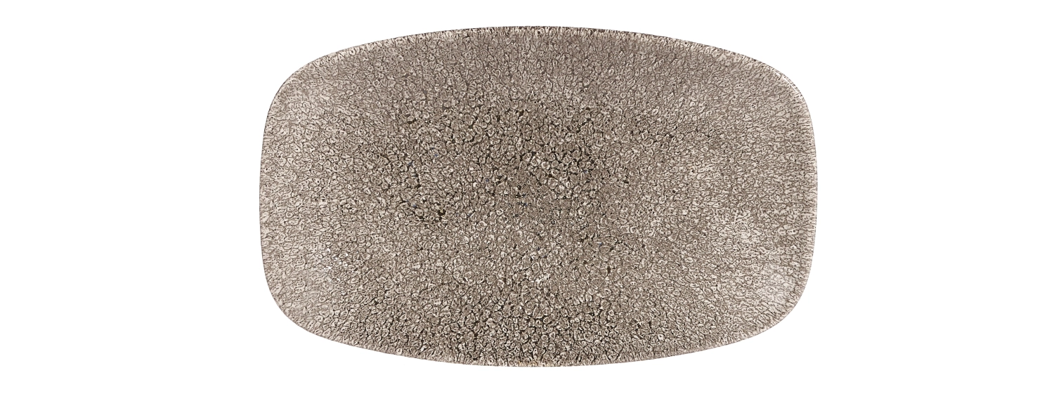 Assiette rectangulaire chefs oblong quartz black 20x12.1cm