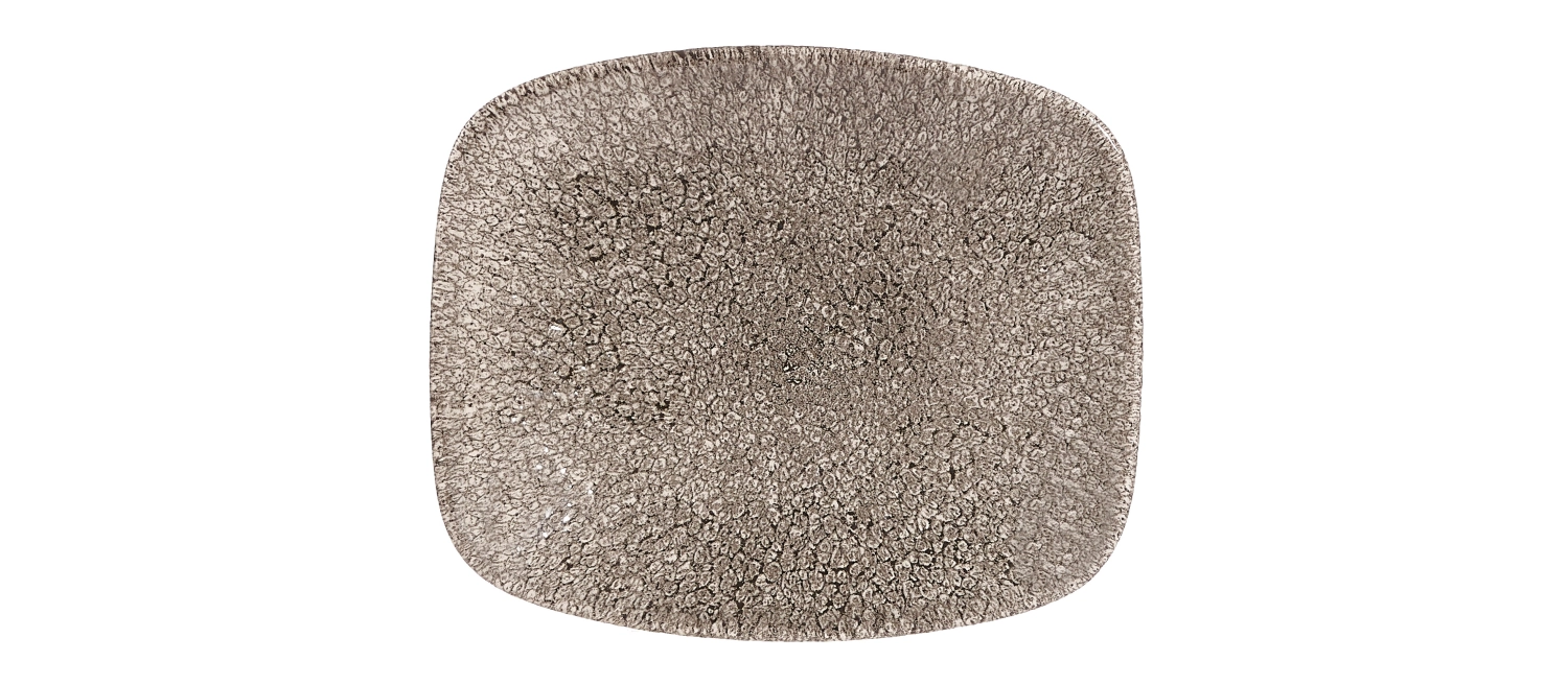 Assiette chefs oblong quartz black 15.4 x 12.6cm