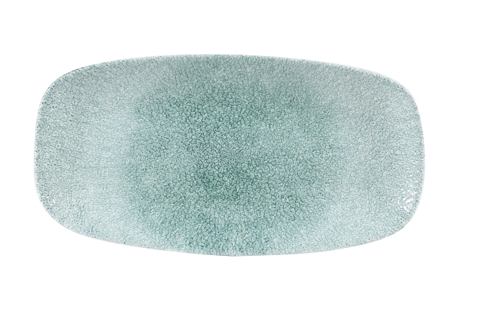 Assiette rectangulaire chefs oblong jade green 35.5x18.9cm