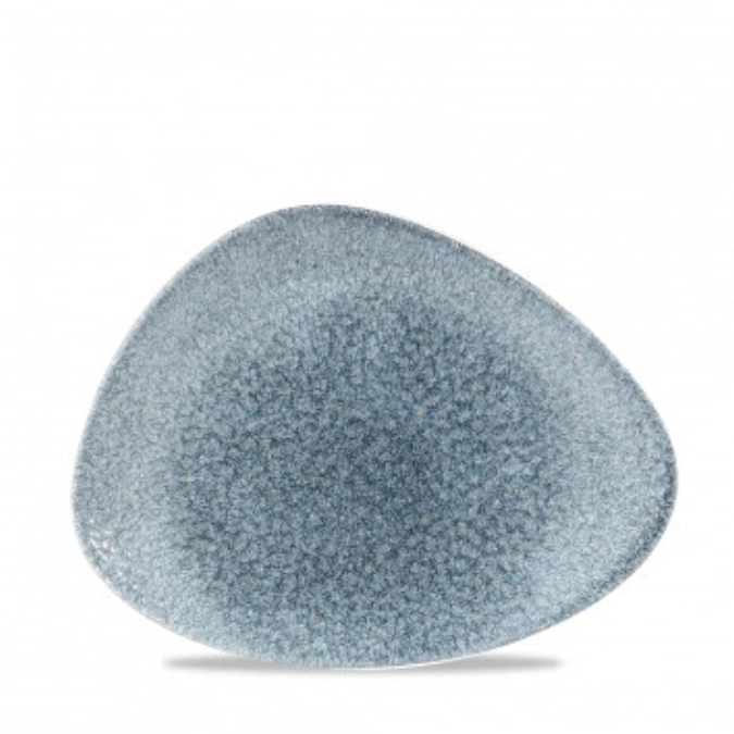 S.P. Raku Topaz Blue Triangel Platte