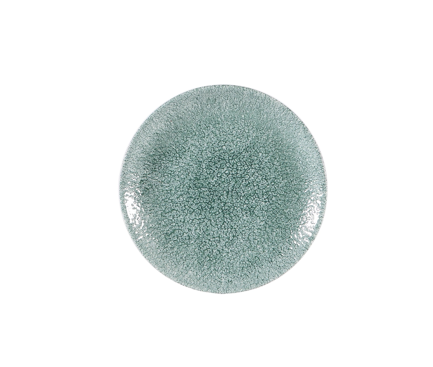 S.P. Raku Jade Green Organic Coupe Teller flach