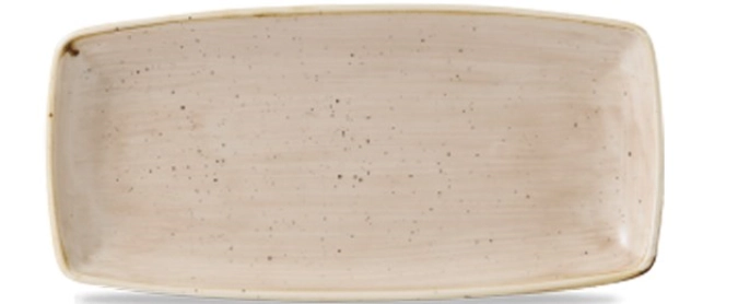 Stonecast nutmeg cream assiette rectangulaire 29.5x15cm