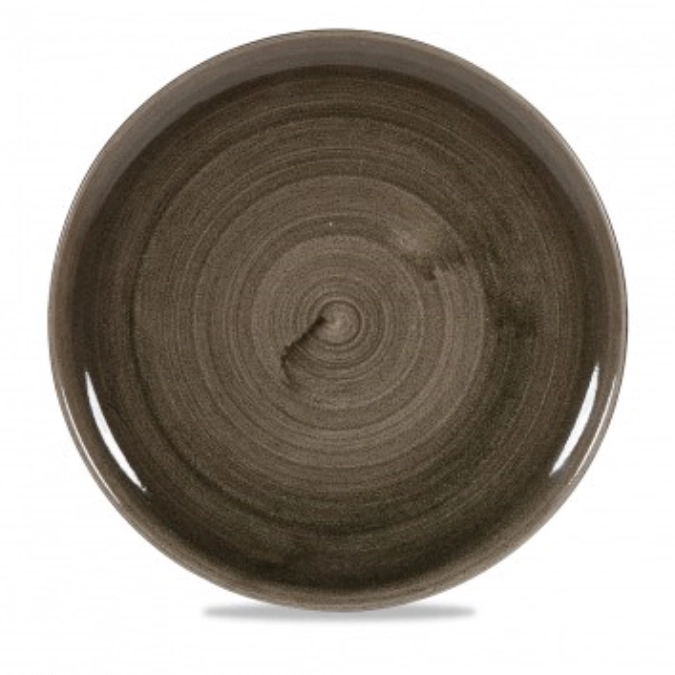 Stonecast patina iron black assiette plate 32.4cm